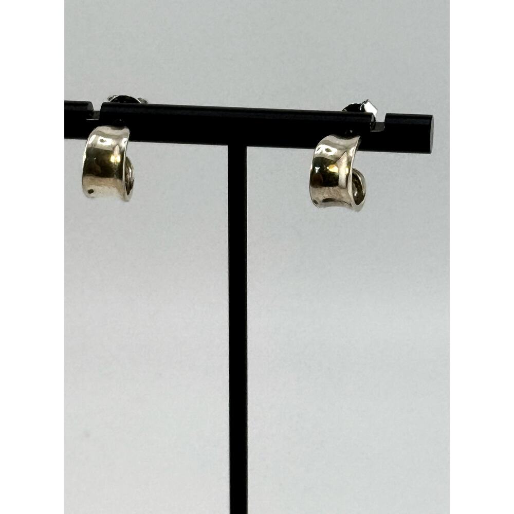 925 Sterling Silver Hoop Huggie Earrings